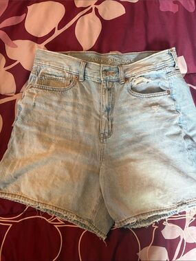 American Eagle Outfitters Light Blue High-Rise Denim Shorts